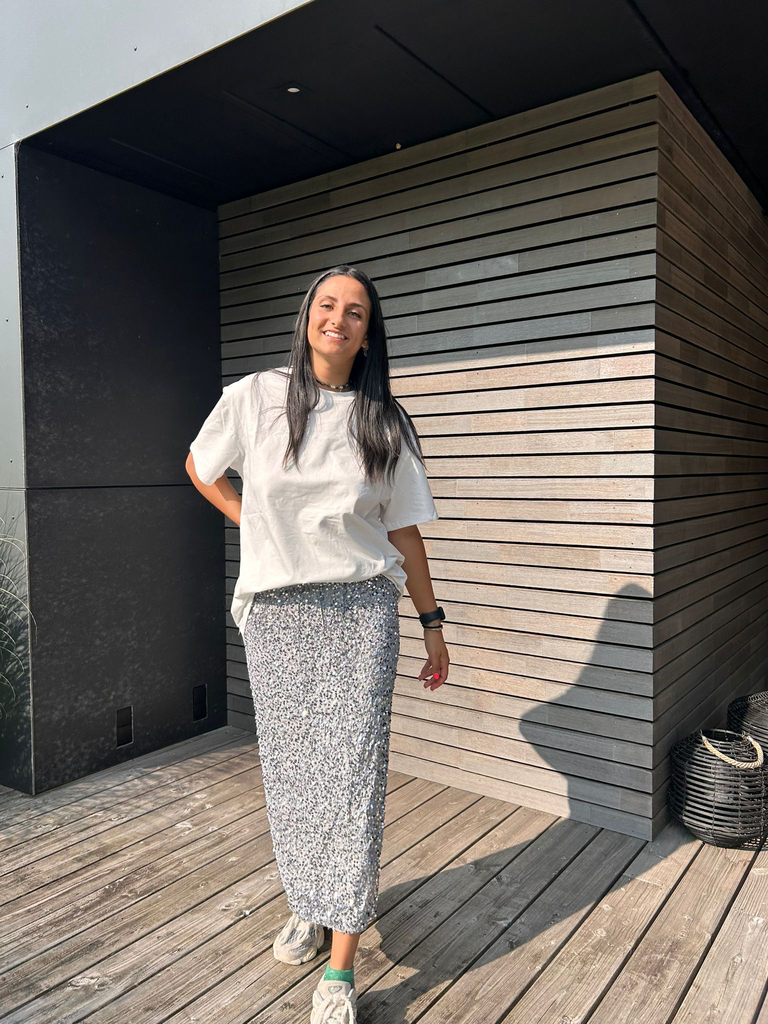 Jupe Louise argentée 