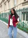 Gilet Julie bordeaux