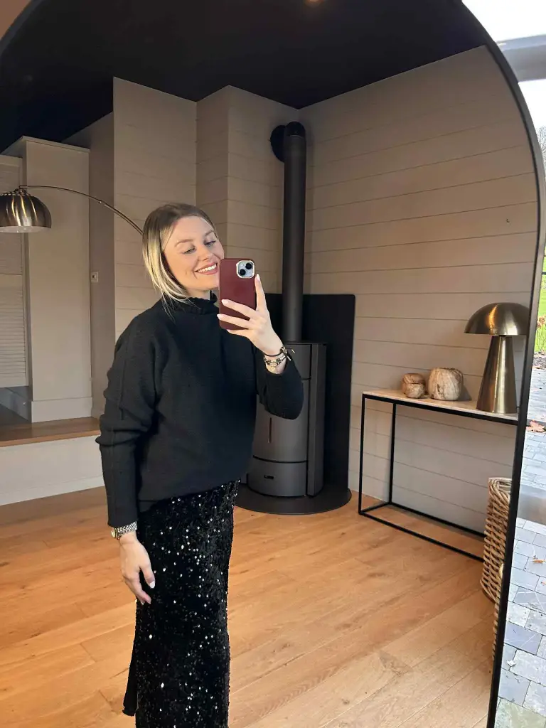 Jupe paillettes Mira Noire